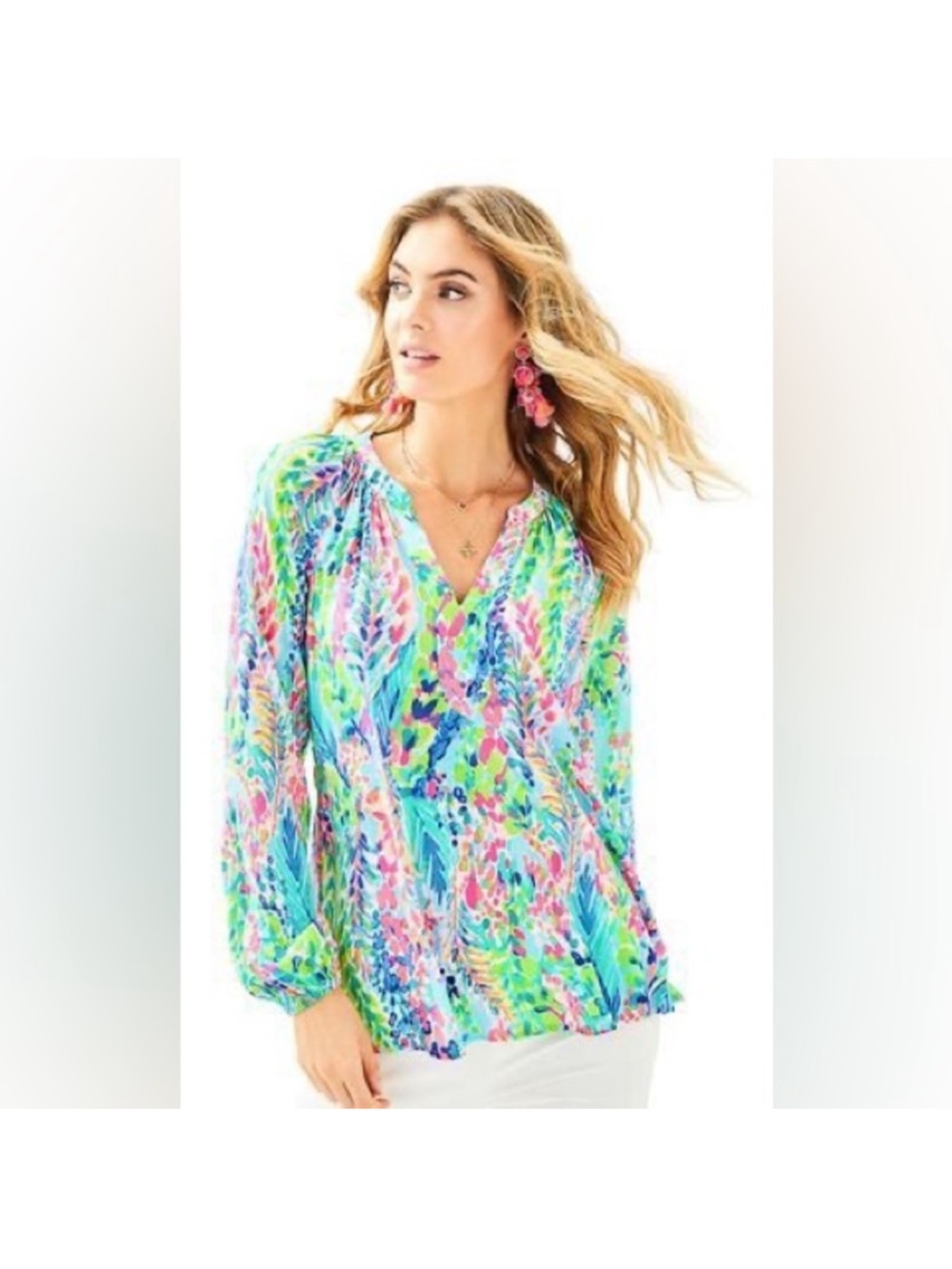 Lilly Pulitzer Martinique top in catch the wave preppy XL
